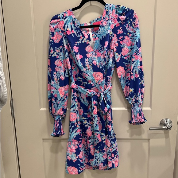 Lilly Pulitzer Pink and Blue Floral Dress - Picture 1 of 4